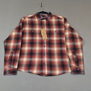 Tailor Vintage Luxe Performance Maple Lodge Plaid Flannel Shirt Small NWT